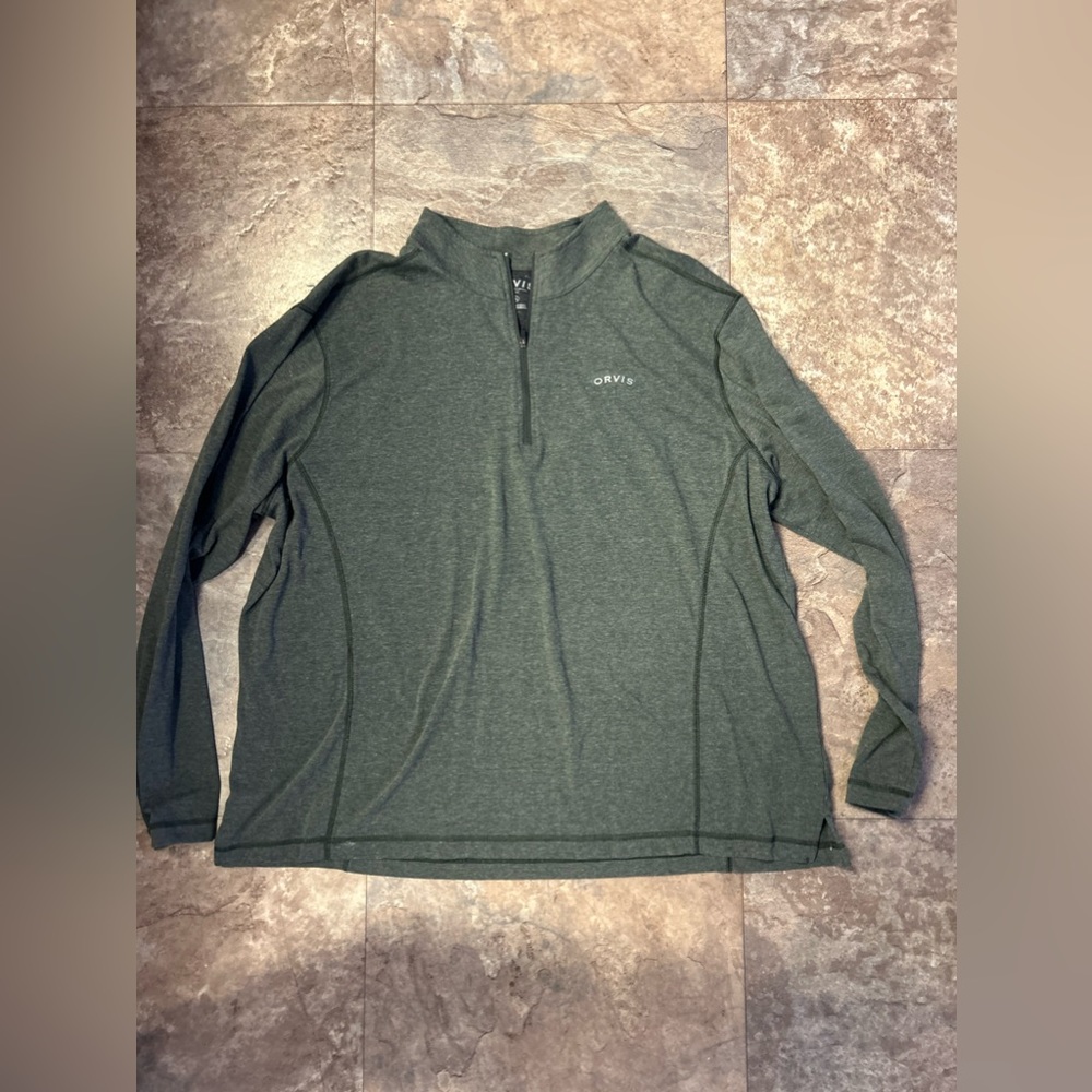 Orvis xxlarge men’s green pullover long sleeve